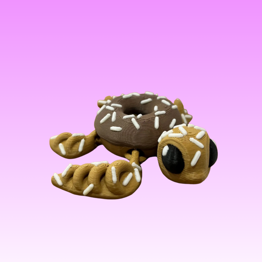 Articulated Turtle Fidget Toy – Donut & Themed Styles | 3D Printed Cute Collectible