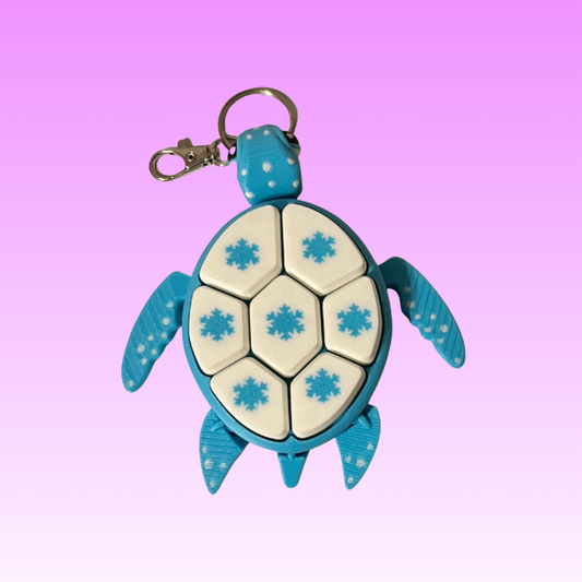 Articulated Turtle Keychain – 3D Printed Fidget Toy & Gift