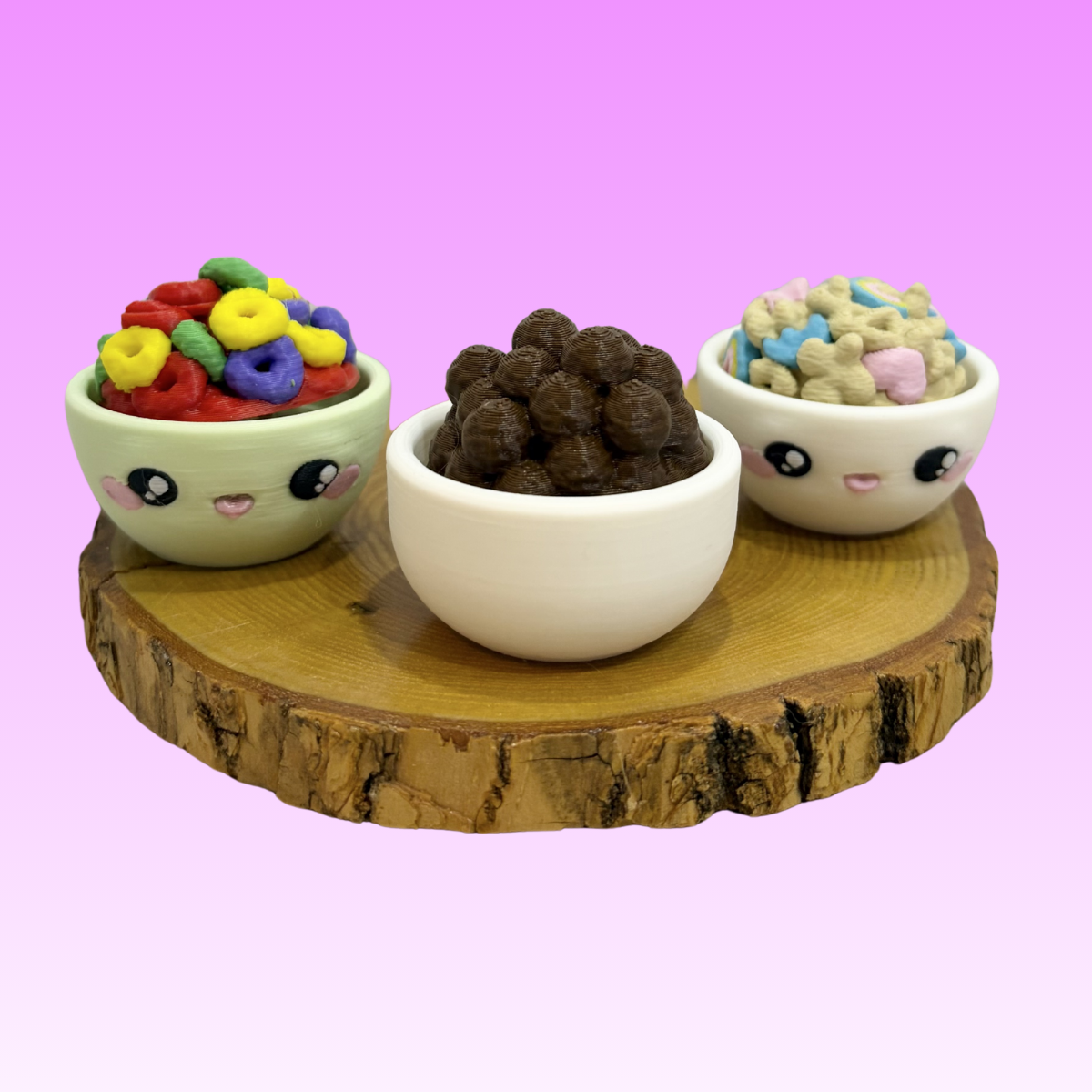 Kawaii Cereal Bowl Clicker w/spoon