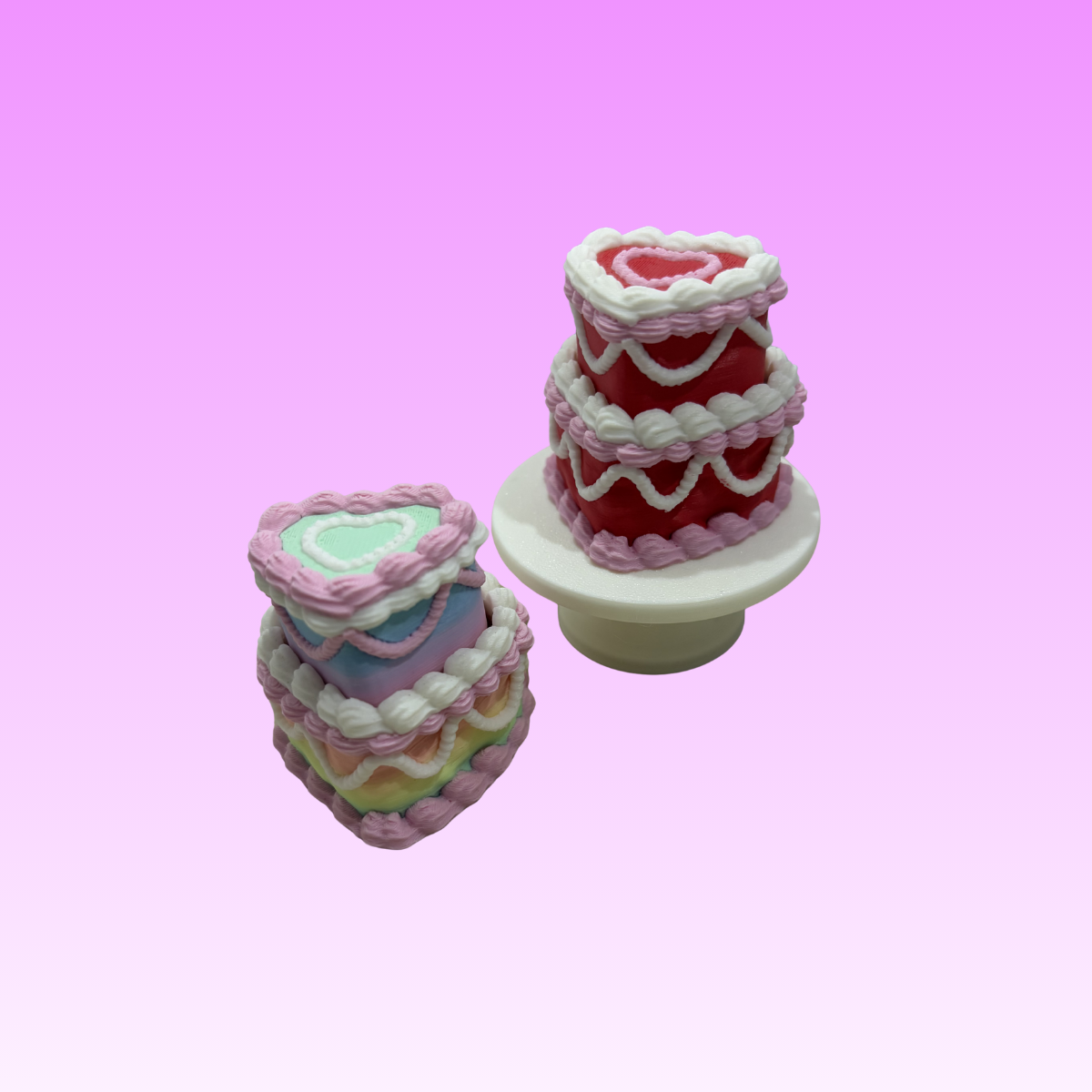 Vintage Heart Cake Fidget Clicker - Candy Carousel