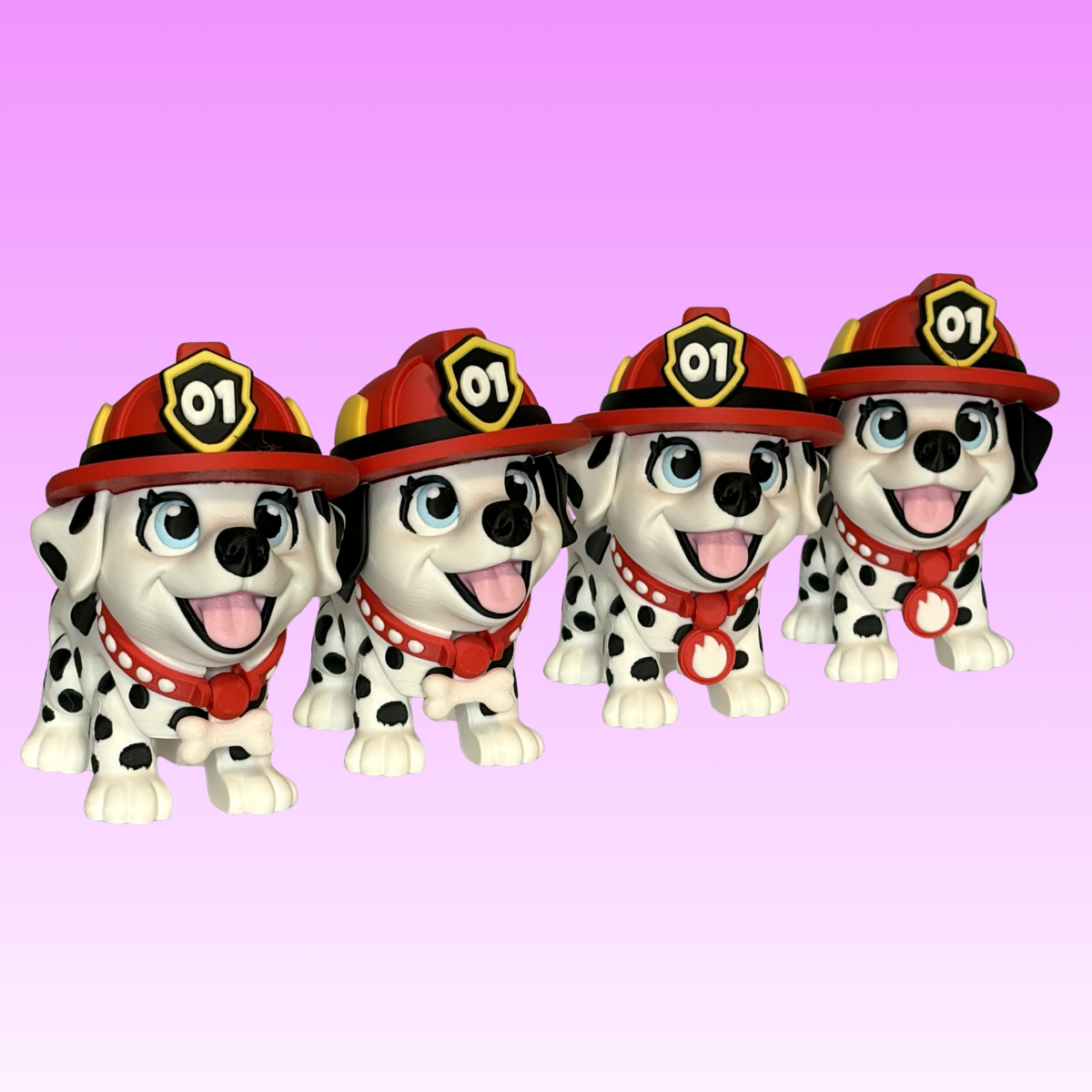 Fire Rescue Pup Mini Figure | Dalmatian Hero Collectible Toy