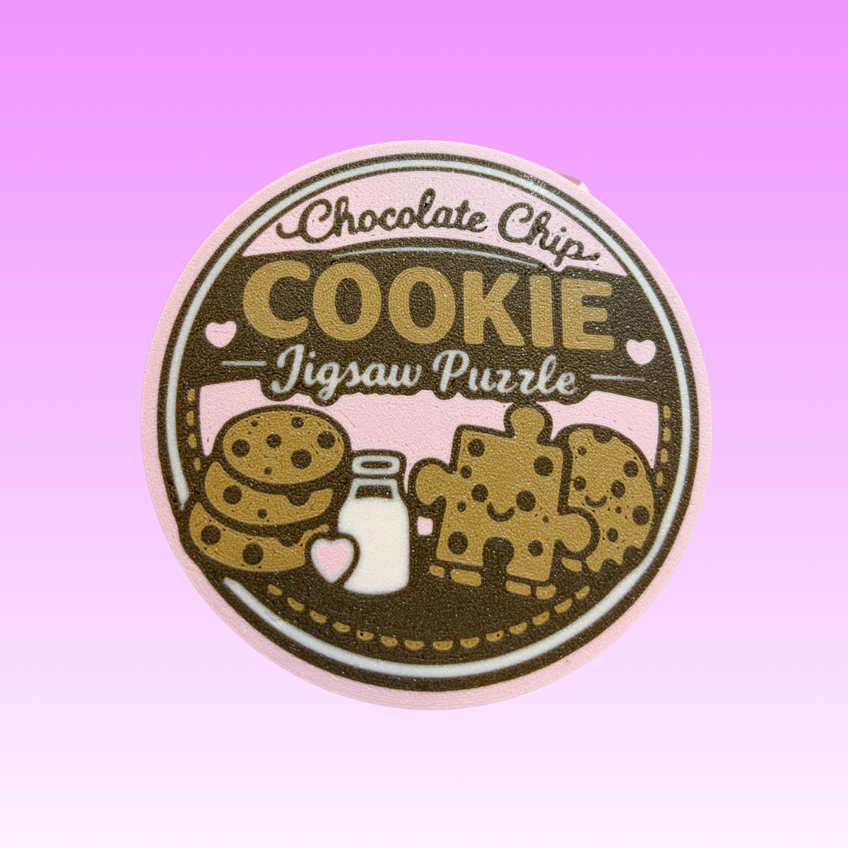 Chocolate Chip Cookie Jigsaw Puzzle with Adorable Container