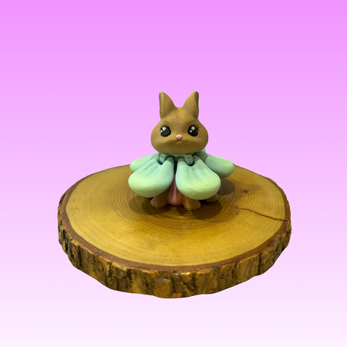 Cute Bunny Flower Figure – 3D Printed Animal Toy & Gift