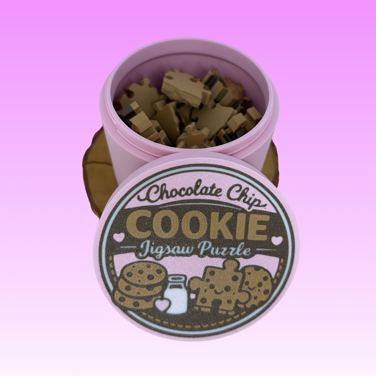 Chocolate Chip Cookie Jigsaw Puzzle with Adorable Container