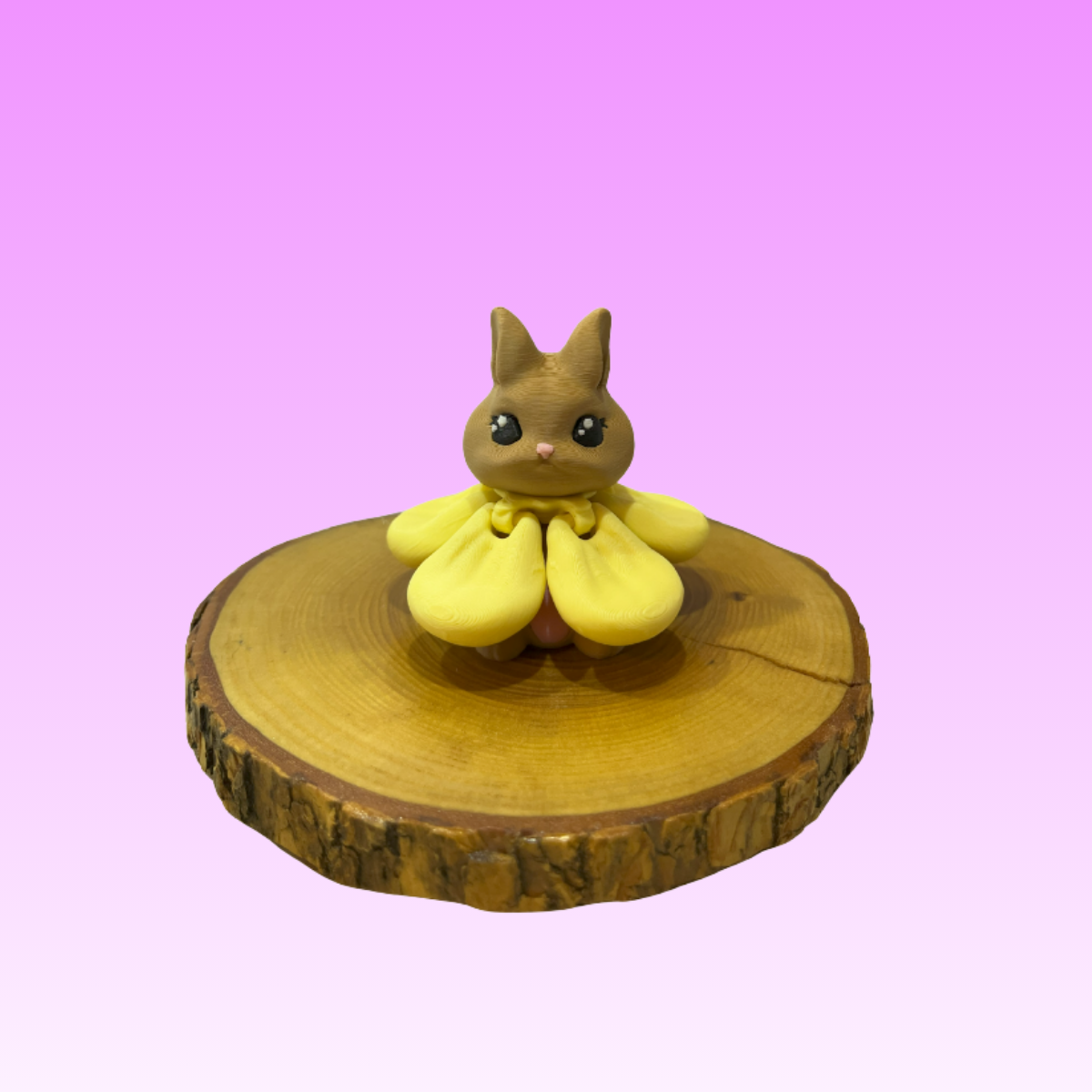 Cute Bunny Flower Figure – 3D Printed Animal Toy & Gift