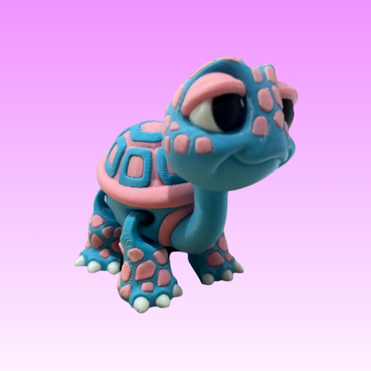 Cute Articulated Turtle – 3D Printed Desk Toy & Fidget Figure
