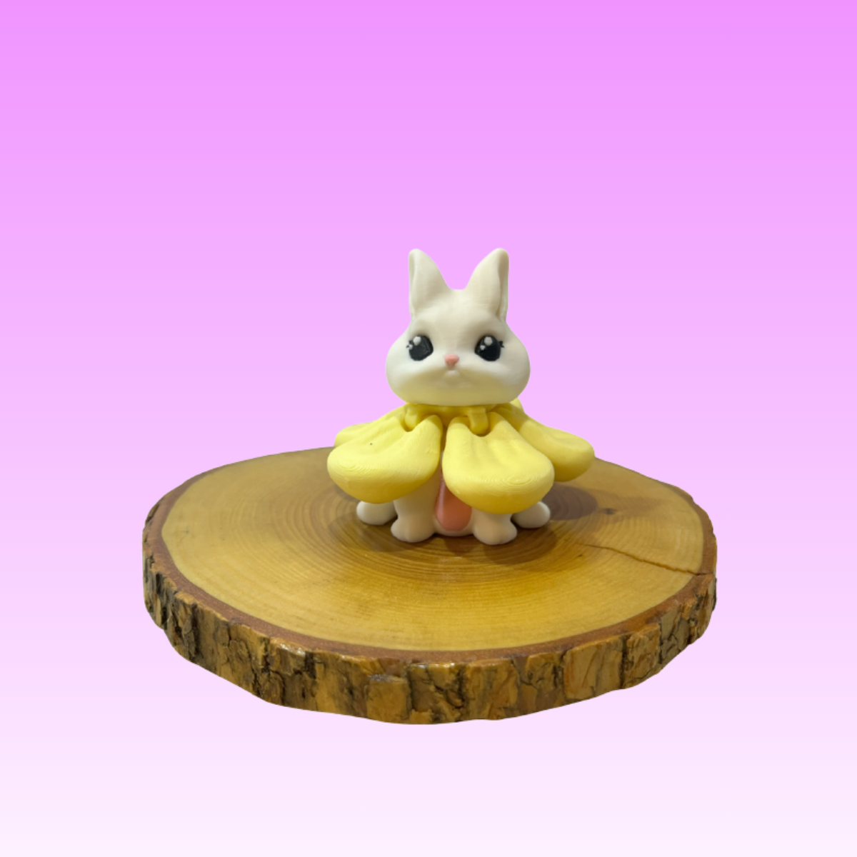 Cute Bunny Flower Figure – 3D Printed Animal Toy & Gift