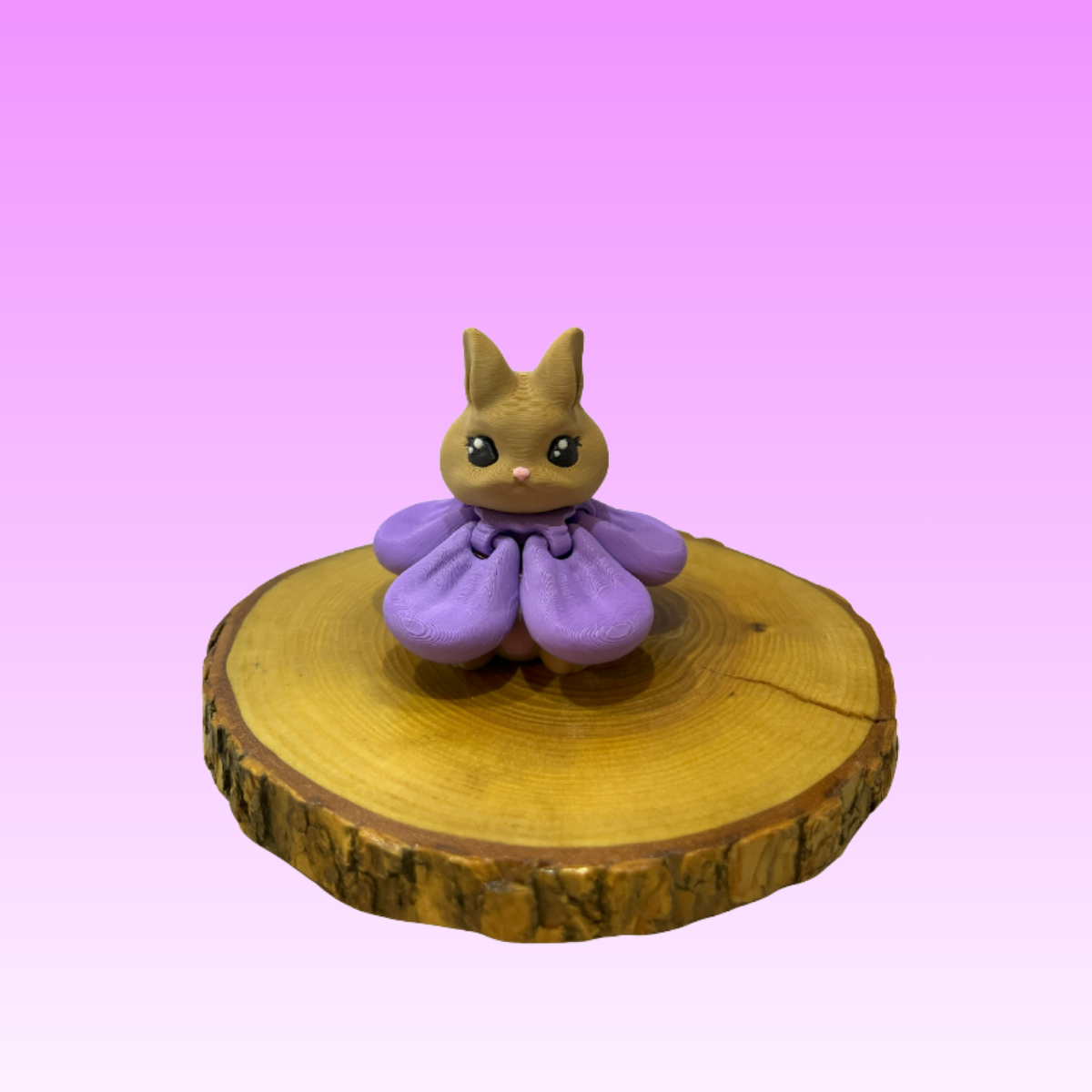 Cute Bunny Flower Figure – 3D Printed Animal Toy & Gift