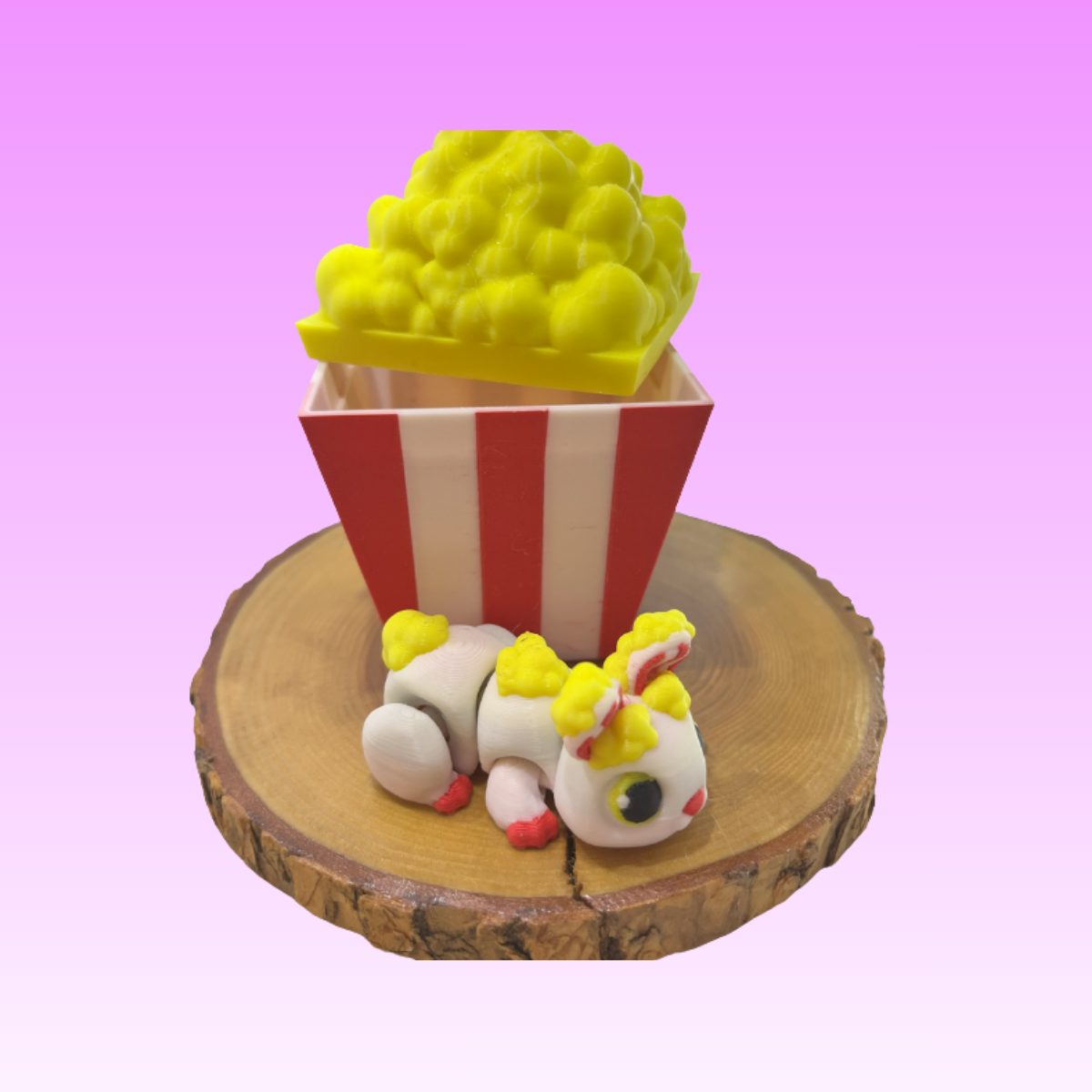 Popcorn Bunny – 3D Printed Storage Container with Lid